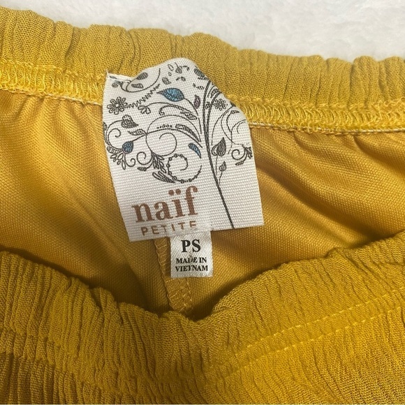 Naïf Midi Dress Sz PS Mustard Yellow - Picture 9 of 14